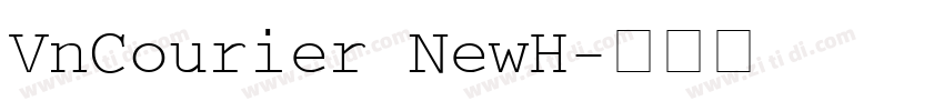 VnCourier NewH字体转换
